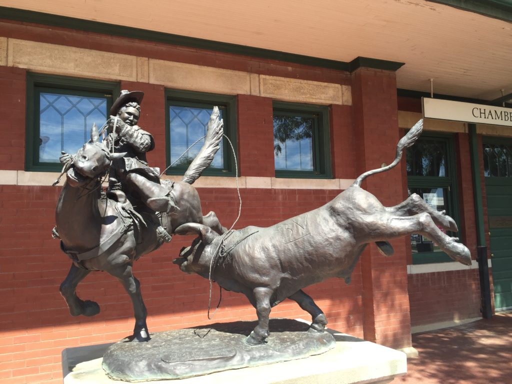 Sculpture of A Cowboy's Peril